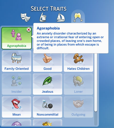 Agoraphobia Trait by Simularity from Mod The Sims