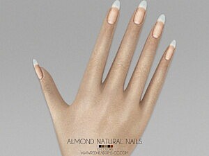 Almond Natural Nails sims 4 cc