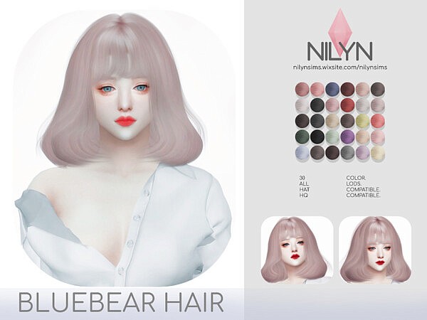 Bluebear Hair by Nilyn from TSR