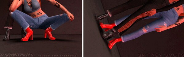 BRITNEY BOOTS from Candy Sims 4