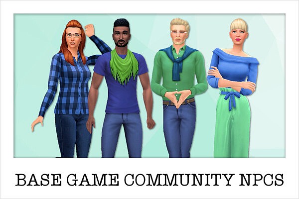 Base Game Community Sims from Strenee sims