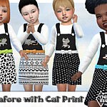 Cat Print Pinafore