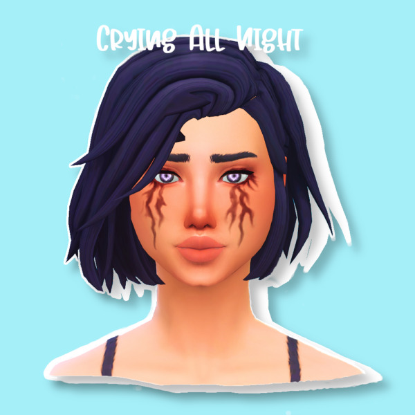 Crying all night eyeliner by Dark Devious Fox from Mod The Sims