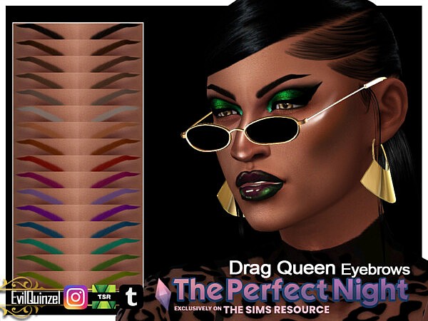 Drag Queen Eyebrows by EvilQuinzel from TSR