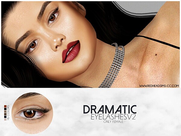Dramatic Eyelashes V2 sims 4 cc