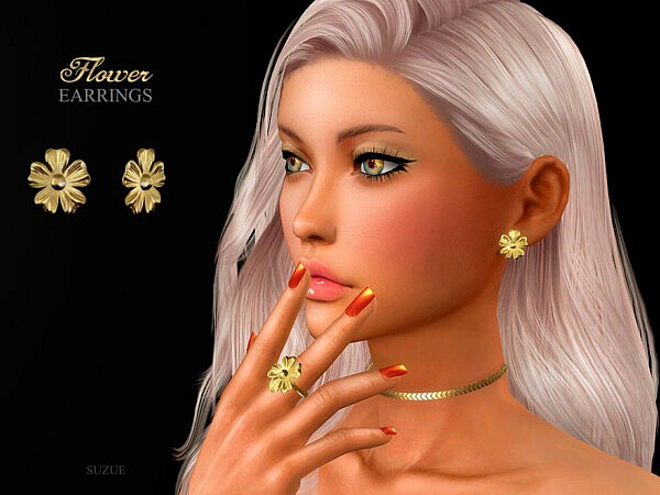 Flower Earrings by Suzue from TSR