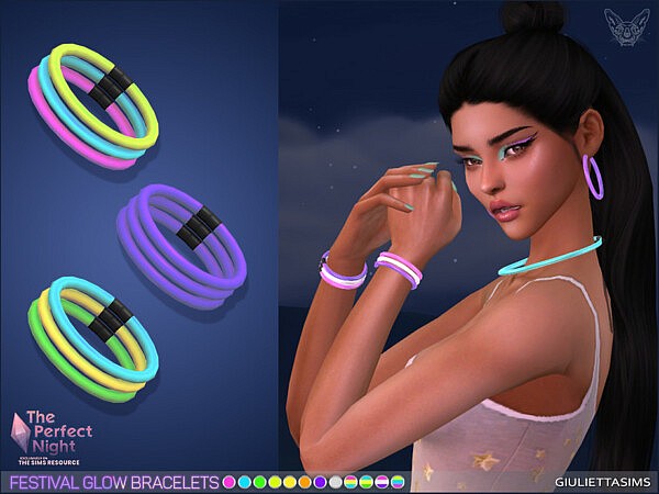 Glow Festival Bracelets by feyona from TSR