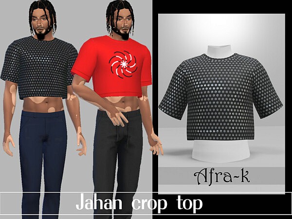 Jahan crop top by akaysims from TSR