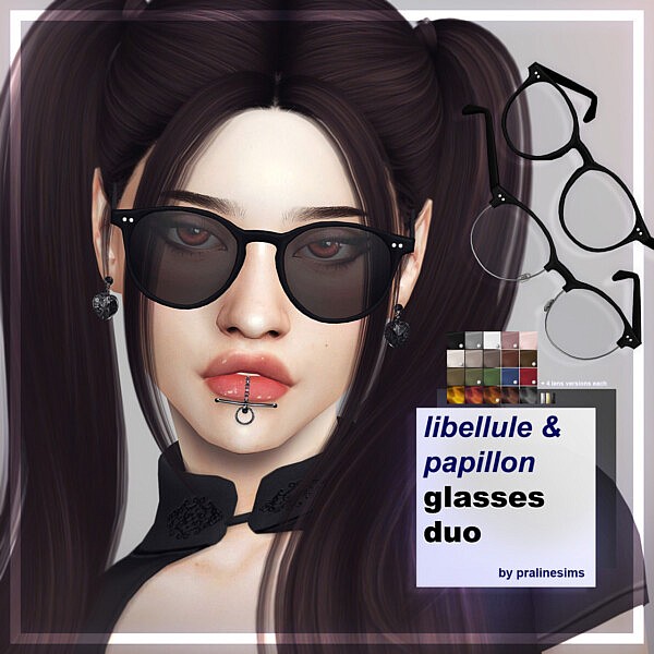 LIBELLULE and PAPILLON Glasses Duo sims 4 cc