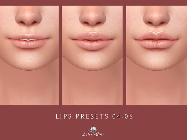 Lips Presets 04 06 sims 4 cc