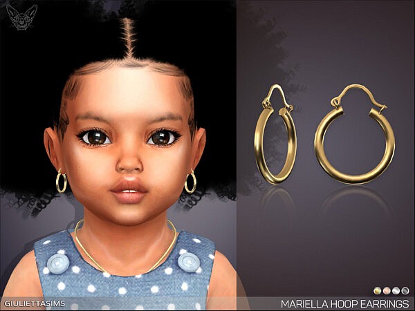 Mariella Hoop Earrings For Toddlers by feyona from TSR