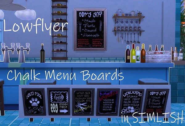 Menu Specials Chalkboards For Your Business Venues by lowflyer from Mod The Sims