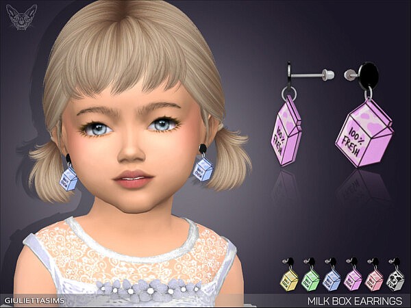 Milk Box Earrings For Toddlers by feyona from TSR