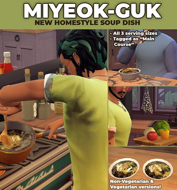 Miyeok Guk   New Custom Recipe by RobinKLocksley from Mod The Sims