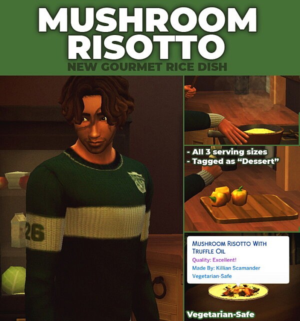 Mushroom Risotto   New Custom Recipe by RobinKLocksley from Mod The Sims