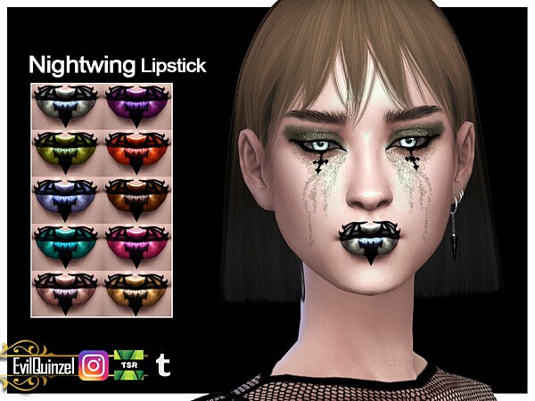 Nightwing Lipstick by EvilQuinzel from TSR