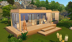 Parallelepiped House sims 4 cc