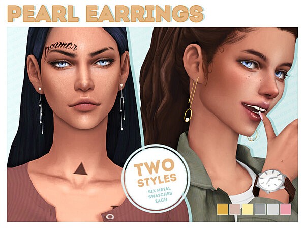 Pearl Earrings Set by Solistair from TSR