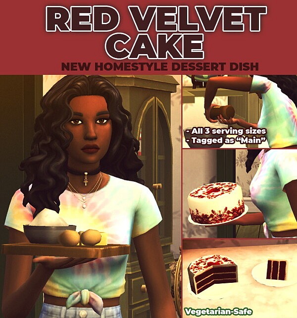 Red Velvet Cake   New Custom Recipe by RobinKLocksley from Mod The Sims