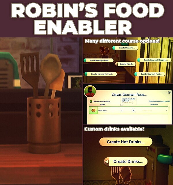 Robins Food Enabler sims 4 cc