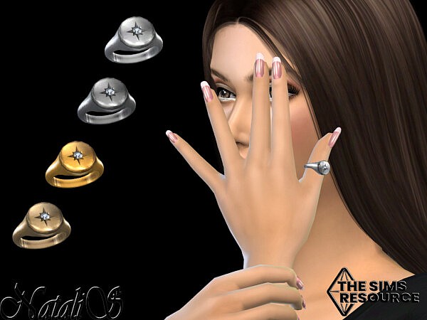 Round signet star thumb ring by NataliS from TSR