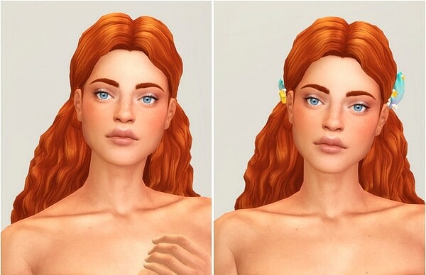 Seashell Wave Hairstyle sims 4 cc