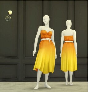 Seashell wave solid dress sims 4 cc