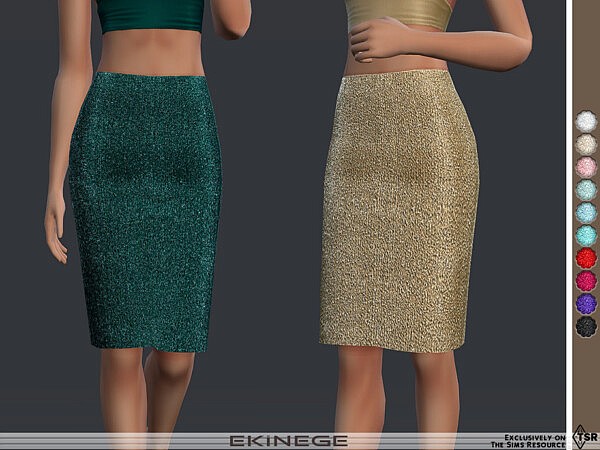 Sequin Pencil Skirt by ekinege from TSR