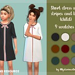 Short dress with stripes and bow child