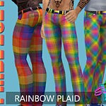 SimmieV Pride21 Rainbow Plaid Pants