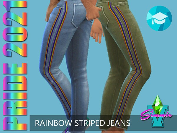 Pride21 Rainbow Stripe Jeans by SimmieV from TSR
