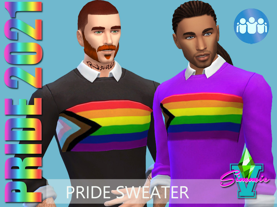 Pride21 Sweater by SimmieV from TSR • Sims 4 Downloads