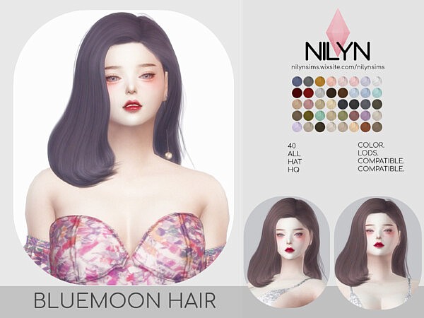 BLUEMOON HAIR from Nilyn Sims 4