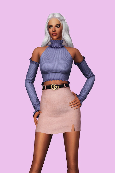 Cropped Ruffle Turtleneck Sweater from Gorilla