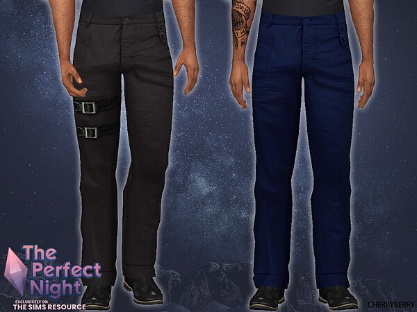 The Perfect Night Mens Gothic Pants by CherryBerrySim from TSR