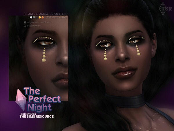 The Perfect Night Pearly Teardrops face acc by sugar owl from TSR