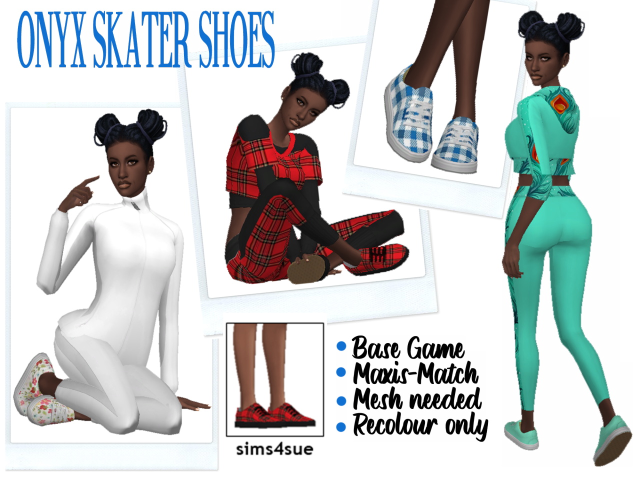 Skater Shoes Recolored from Sims 4 Sue