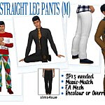 Straight Leg Pants sims 4 cc