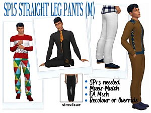 Straight Leg Pants sims 4 cc