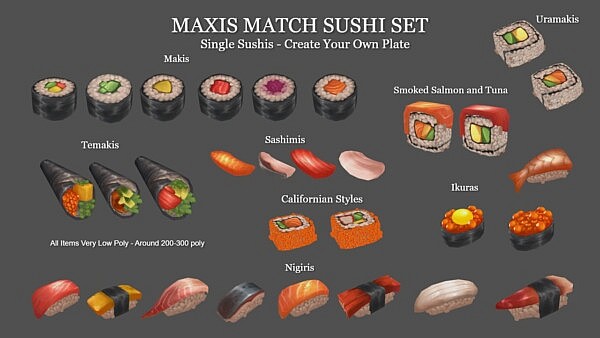 Sushi Set from Leo 4 Sims