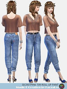 T09 roll up pant sims 4 cc