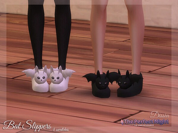 The Perfect Night   Bat Slippers by Dissia from TSR