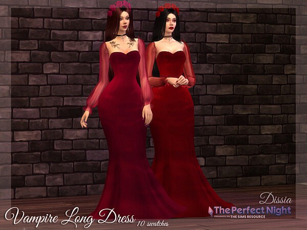 The Perfect Night   Vampire Long Dress by Dissia from TSR