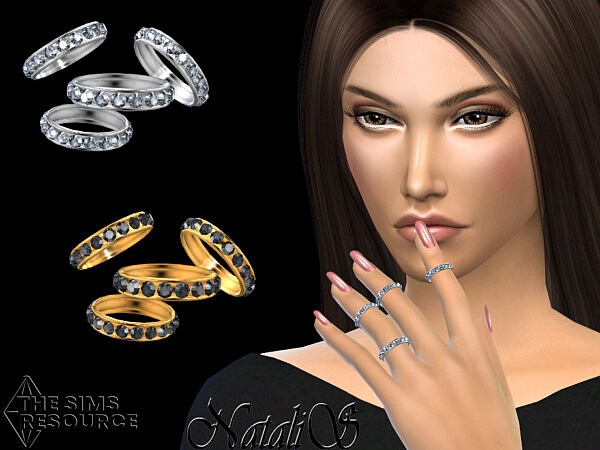 Tiny diamond rings set by NataliS from TSR • Sims 4 Downloads