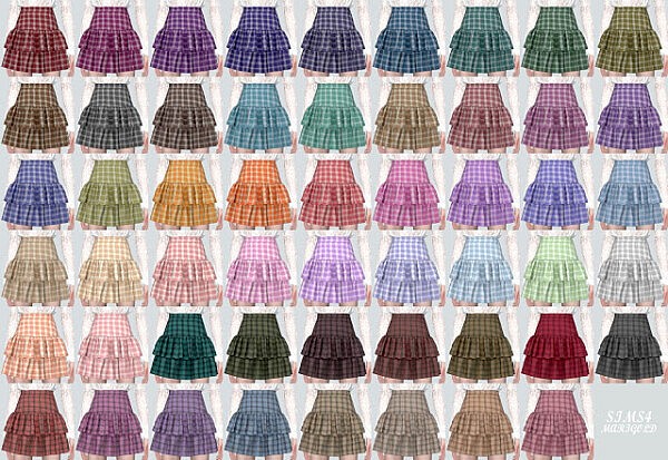 Sweet Tiered Frill Skirts V3 from SIMS4 Marigold