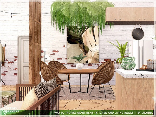 Way To Tropics Apartment   Kitchen and Living by Lhonna from TSR