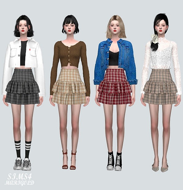 Sweet Tiered Frill Skirts V3 from SIMS4 Marigold