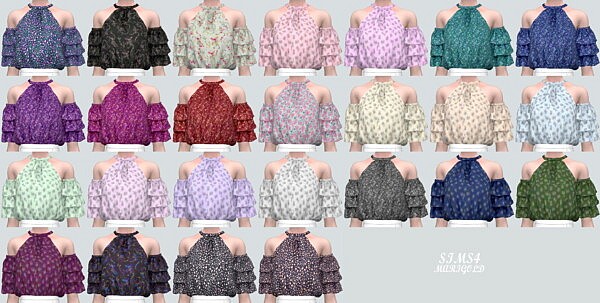 8 Tiered S Blouse from SIMS4 Marigold