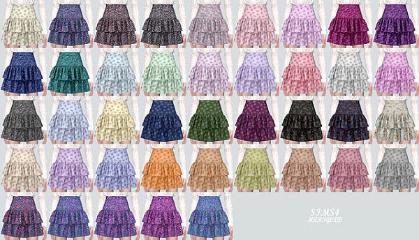 Sweet Tiered Frill Skirts from SIMS4 Marigold