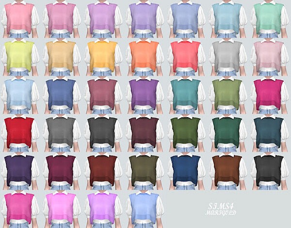 Summer Vest With Shirts from SIMS4 Marigold